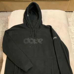 Dope Black M Fleece Hoodie Snow Ski Alpine Winter Cozy Soft Cabincore Scandi